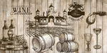 复古酒庄红酒装饰画背景墙