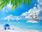 海景椰子树