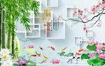 3D家和富贵风景图