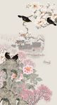 国画花鸟玄关