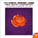 手绘花朵花卉标签矢量图