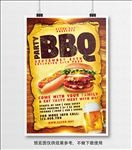 BBQ烧烤汉堡海报