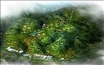 山庄别墅度假村鸟瞰景观效果图