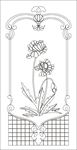 花草移门缕空玻璃雕刻刻绘图案