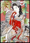 日本古典女人插画分层