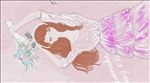 手绘女孩书签