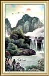 山水国画玄关
