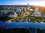 黄昏公建 河流鸟瞰图