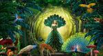 梦幻森林孔雀公主唯美写真模版_