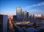 清晨鸟瞰 办公楼商业图