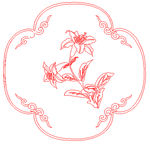 玉兰花鸟矢量线条图