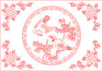 花鸟矢量线条图