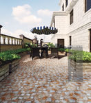 户外阳台瓷砖铺贴分层