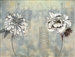 简约艺术花朵背景墙装饰画