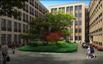 学校内庭景观建筑效果图