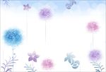 简约花朵 大型背景壁画图片