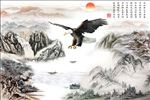 江山如画山水画背景墙装饰画
