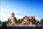 泰式建筑美食街景观建筑效果图