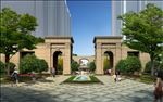 欧洲风格大门景观建筑效果图