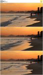 里约热内卢夕阳下的沙滩