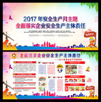 2017年安全生产月PSD展板