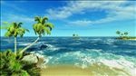 碧海蓝天沙滩大海视频