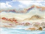 气吞山河大气山水石纹大理石纹背