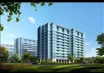 玻璃杆件建筑效果图