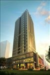 仰视高层公建黄昏图