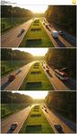 阳光下的道路交通车流