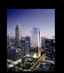 鸟瞰城市灯光璀璨夜景图