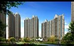 住宅区内庭景观花园建筑效果图