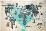 复古怀旧手绘字母地图背景墙壁画