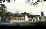 古代建筑铁塔旅游景区图