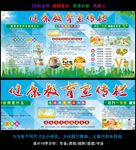 蓝色时尚街道社区健康教育展板