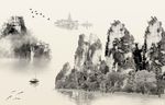 中式油画山水