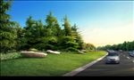 道路绿化草地景观设计图