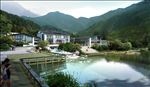 高山流水看水平台水景景观图