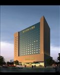 五星级酒店黄昏建筑效果图