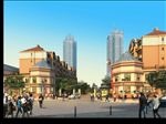 商业街入口景观效果图
