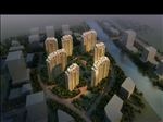 高层住宅小区鸟瞰建筑效果图