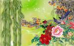花鸟背景墙
