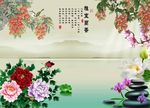 花鸟背景墙雅诗兰香