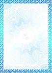 蓝雅精致 花样证书纹