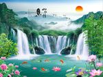 山水情风景图