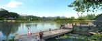 观景平台河道景观图