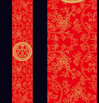 大红金色中式汉唐婚礼迎宾背景