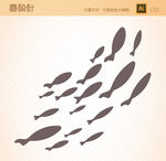 鱼群矢量图