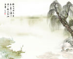 江南烟雨中式背景墙