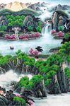 山水国画玄关